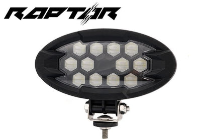 Work light RAPTOR (dispersed light, 2500 lm) LRD 3161 with hexagonal LED layout in black housing