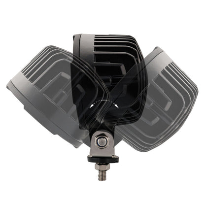 Work light RAPTOR (dispersed light, 2500 lm) LRD 3161 showing adjustable mounting bracket in multiple tilted positions