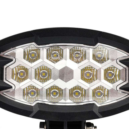 Work light RAPTOR (dispersed light, 2500 lm) LRD 3162 hexagonal LED array with clear protective lens and black housing