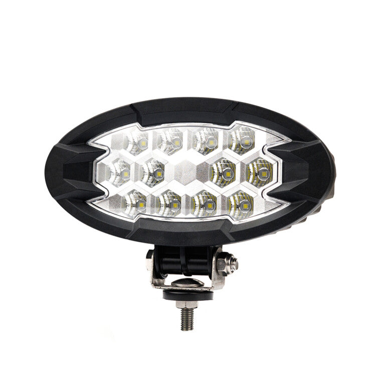 Work light RAPTOR (dispersed light, 2500 lm) LRD 3162 oval LED array with hexagonal pattern and mounting bolt below