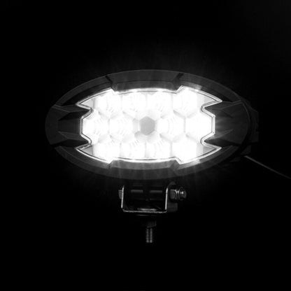 Work light RAPTOR (dispersed light, 2500 lm) LRD 3162 illuminated oval LED array with mounting bracket and black housing