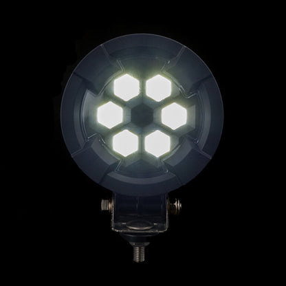 Work light RAPTOR (dispersed light, 1600 lm) LRD 3181 with illuminated hexagonal LED array in black housing