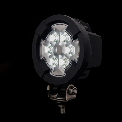 Work light RAPTOR (dispersed light, 1600 lm) LRD 3182 with illuminated LED array in black casing and metal mounting bracket