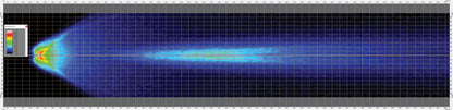 Work light BLUE SPOT RAPTOR (focused light, 400 lm) LRD 3183 light distribution beam pattern graph
