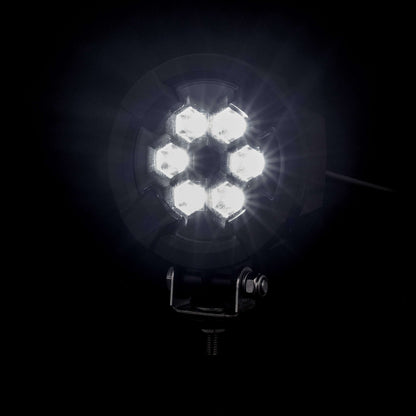 Work light RAPTOR (focused light, 1600 lm) LRD 3187 illuminated with six bright LED modules in a circular arrangement