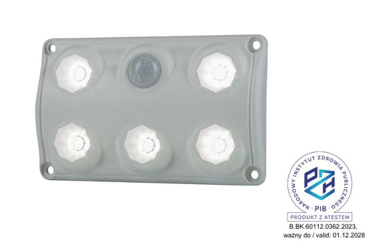 Interior Lamp With Motion Sensor LWD 2156 showing six bright LED lights and built-in motion sensor for vehicle use.