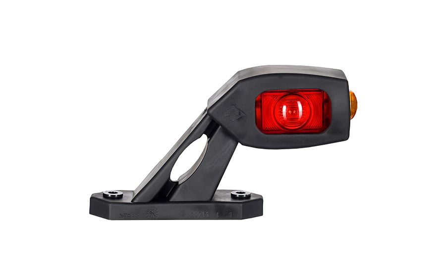 2x ES LED Side Outline Marker Lights – Red/White, Vertical, For Truck Trailer Lorry