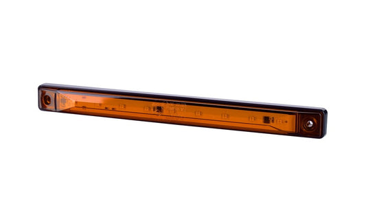 Orange LED Side Marker Light LD 998 with 9 bright LEDs, universal fit, durable design for trucks and trailers.