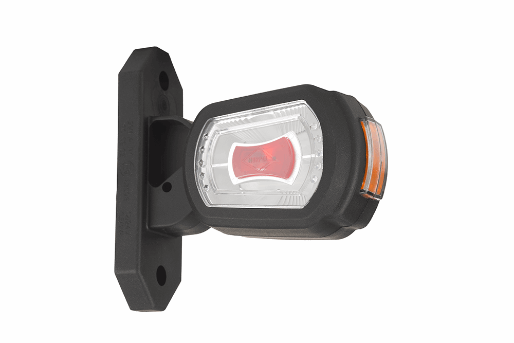 High-visibility bright red led outline marker light for enhanced safety on semitrucks, trailers, and commercial vehicles on heavy duty semitrucks, box trucks, trailers, vocational, passenger, fire trucks, and commercial vehicles.
