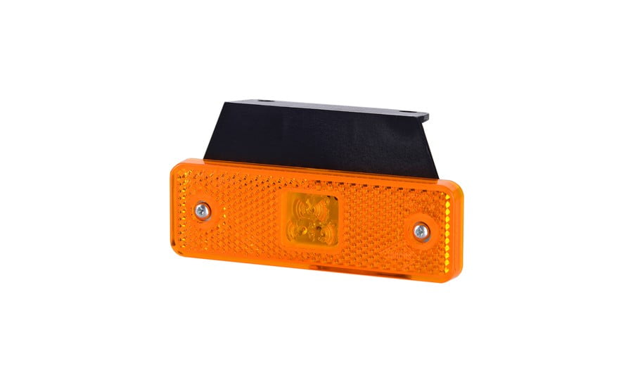 Amber Marker Light with Holder LD 500 featuring reflective device and two-wire connection for tractor trailer and heavy-duty use.