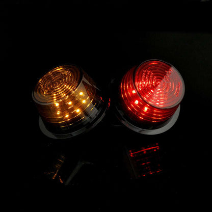RoadLites Amber Red Short stalk outline marker lights LD2622/Graphite with smoked lens glowing in the dark