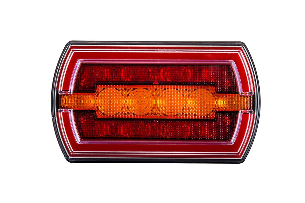Multifunction Rear LED Light Cleo LZD 2790 with neon position, brake, and turn indicator, IP68 waterproof design.