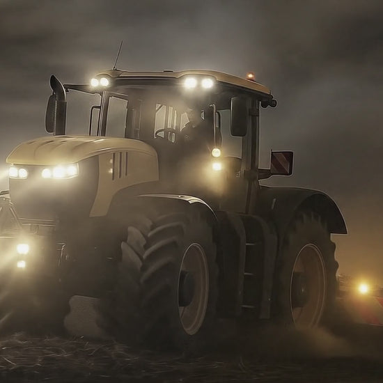 Video of LRD 3160 RAPTOR LED work lamp with 12 LEDs producing 5500 lumens, oval off-road utility light with adjustable bracket for trucks and heavy equipment.