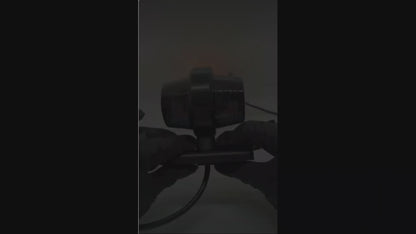 Video of RoadLites Amber Red Short stalk outline marker lights LD2622/Graphite with smoked lens glowing in the dark