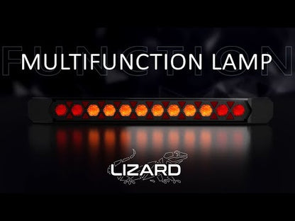 Rear Multifunction LED Amber and Red Light With Dynamic Direction Indicator LIZARD LZD 3141