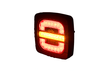 Rear 3 Function LED Lamp ROCA LZD 2800 with 27 LEDs for rear position, brake, and indicator lights, IP68 rated and universal mount.
