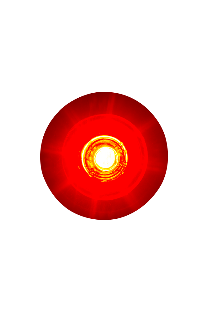 High-visibility red led marker light for enhanced safety on semitrucks, trailers, and commercial vehicles on heavy duty semitrucks, box trucks, trailers, vocational, passenger, fire trucks, and commercial vehicles.