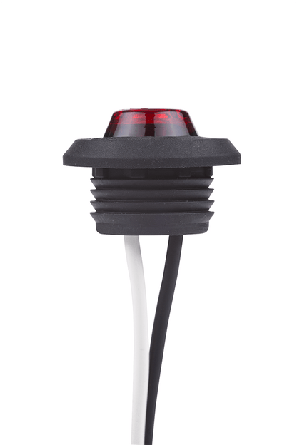 Red LED Clearance Marker Lamp LD 2630 with dual wires, compact design, and bright red LED for vehicle rear visibility.