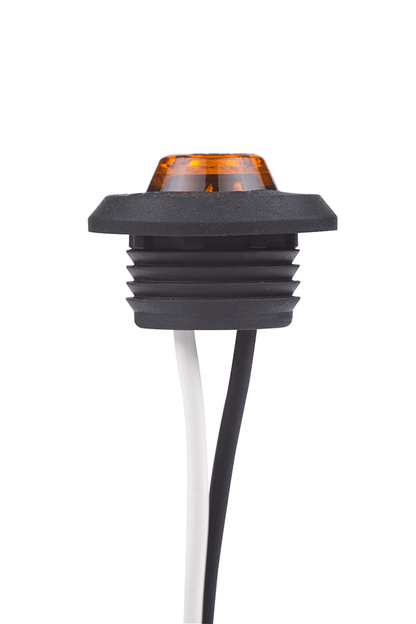 Orange LED Clearance Marker lamp LD 2629 with push-fit mount and two-wire connection for universal 12V/24V vehicle use.