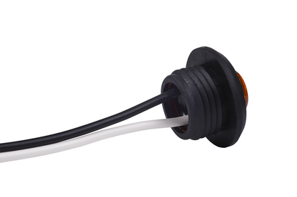 Orange LED Clearance Marker lamp LD 2629 with dual-wire connection and push-fit mounting for vehicle safety and visibility.