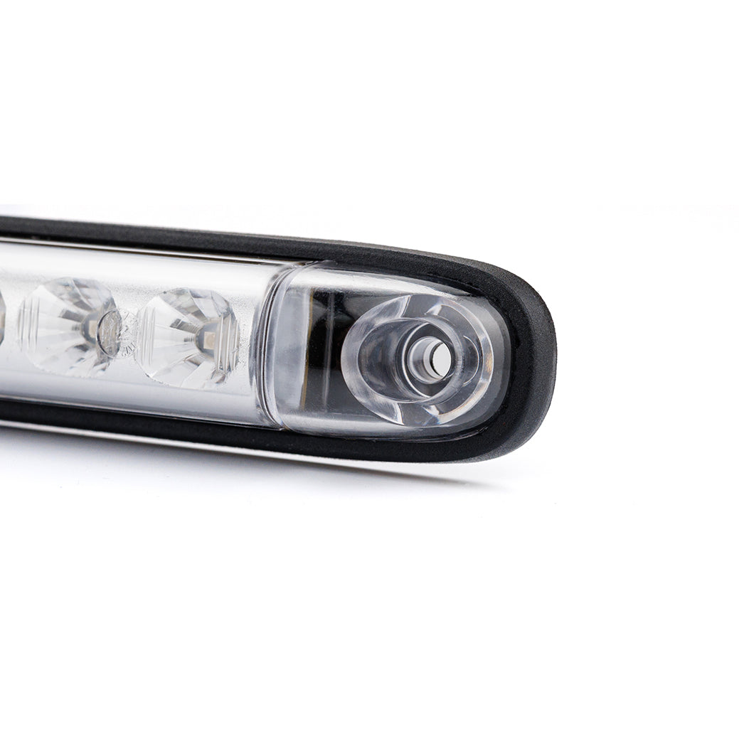 Close-up of LED Rear Static Direction Indicator RL 2249/ST with clear lens and black durable housing.