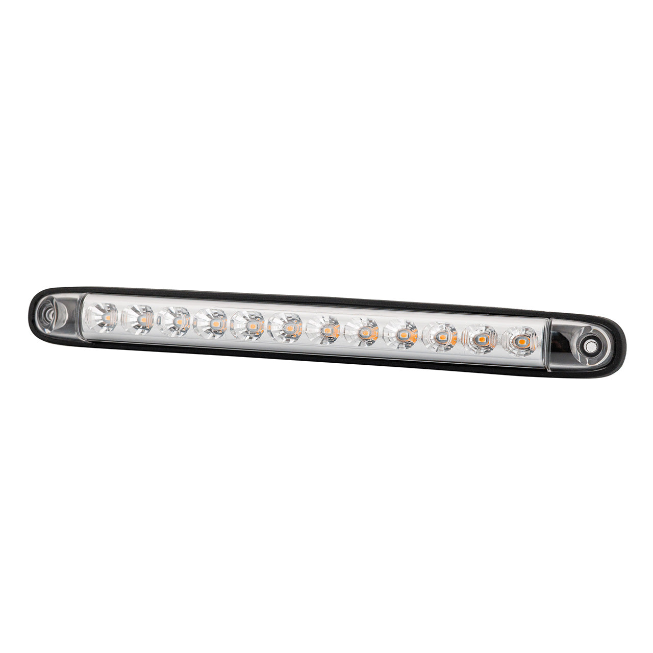 LED Rear Static Direction Indicator RL 2249/ST with 12 amber LEDs, durable IP68 housing, universal mounting, for vehicles.